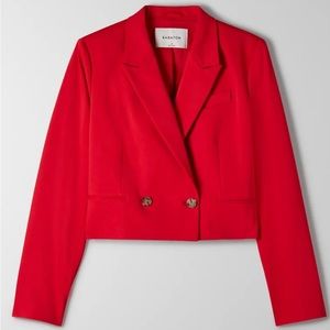 Aritzia Babaton Ella Cropped blazer- Red size medium